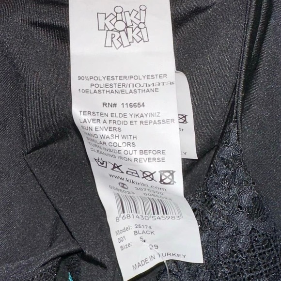 NWOT Kiki Riki Black Lace Strappy Bodysuit - Picture 3 of 3